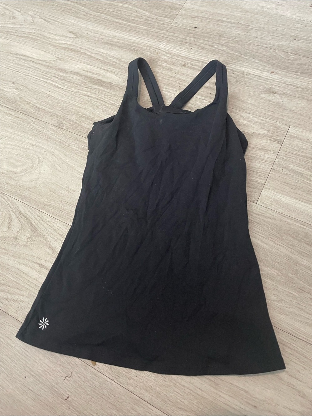 Athleta Black Cross-Back Tank Top
